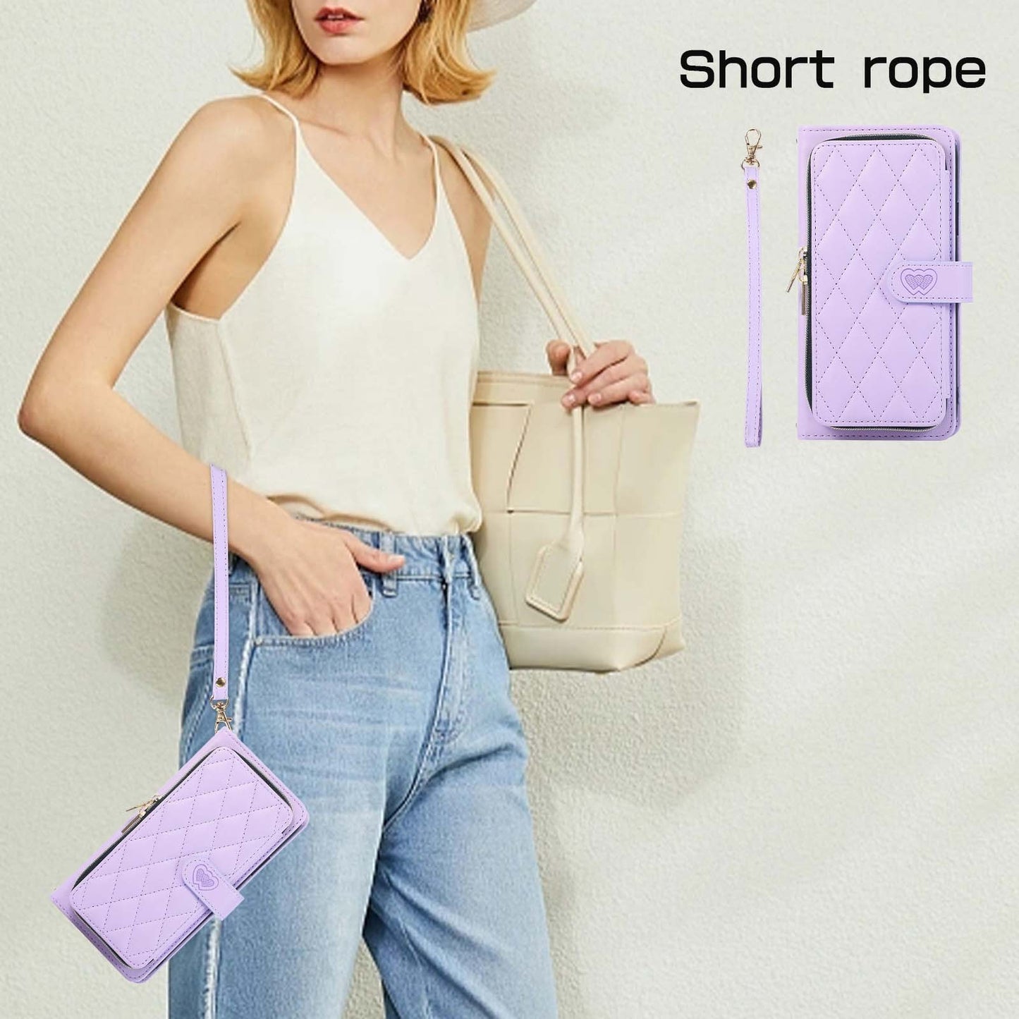 Crossbody Large Card Holder Flap Phone Case Compatible with All Model Samsung S20 |Samsung S21 | Samsung S22 | Samsung S23