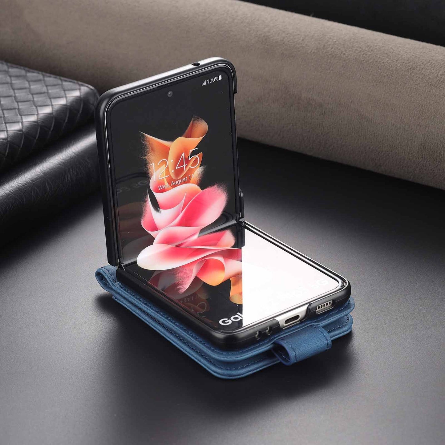 Buckle Phone Case 3 Card Flip Protective Cover For Samsung Z FLIP 3 Generation 5G | Samsung Z Flip 4 Generation | Samsung Z Flip 5