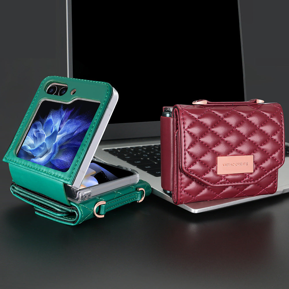 Fashion Lanyard Slung Over One Shoulder Phone Cover | Samsung Z Flip 4 | Samsung Z Flip 5 | Samsung Z Flip 6